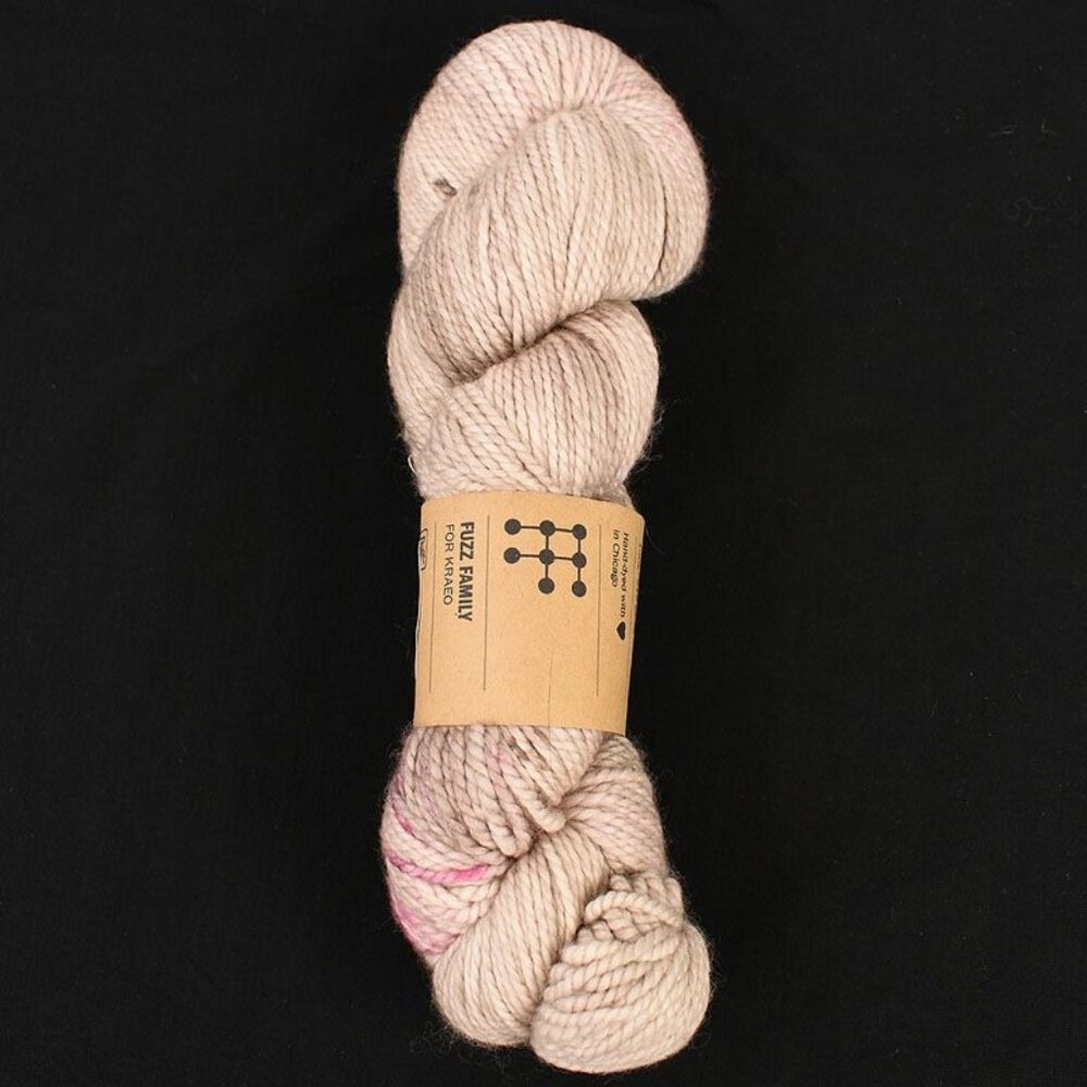 KRAEO Uncle Mulberry Worsted Yarn SW Merino Mulberry Silk Hand-Dyed Rose Gold